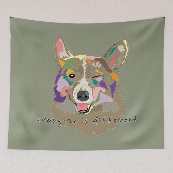Item preview, everyone is different_wink dog_c9 designed and sold by Mimi Huang.