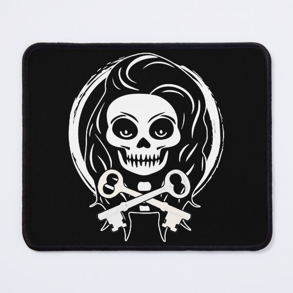 Item preview, Locksmith Female Skull and Crossed Keys White Logo designed and sold by Nuletto.