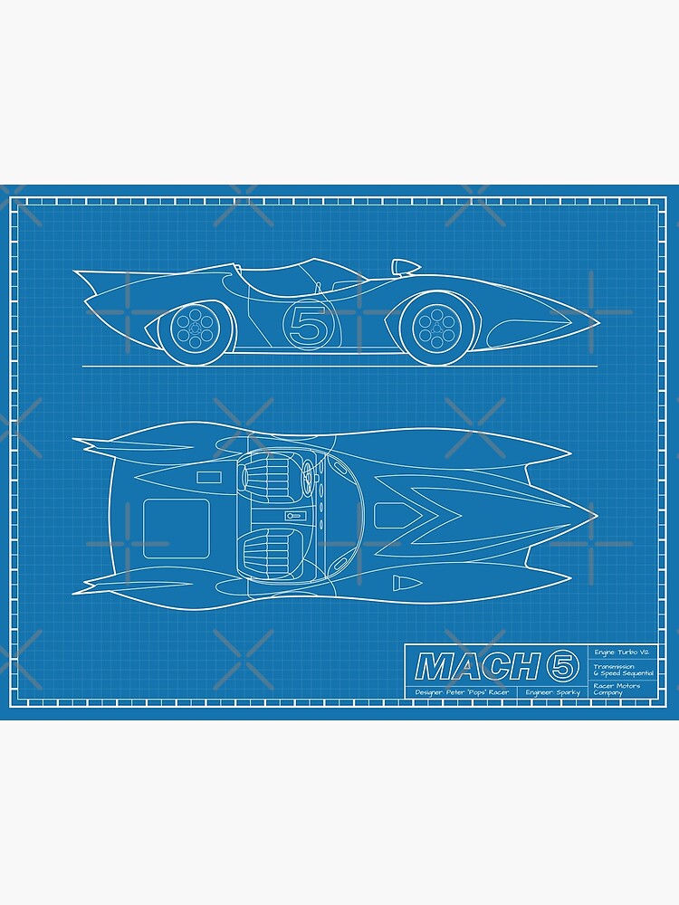 Speed Racer Mach 5 1997 Blueprint 