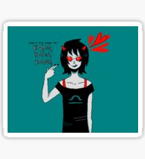 Terezi Pyrope (Homestuck) - Bang Bang Bang Sticker