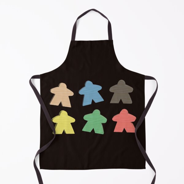 Item preview, Meeple 3D Wood Game Piece Figures in Red, Blue, Natural, Green, Yellow, and Black designed and sold by Zab Butler Design.