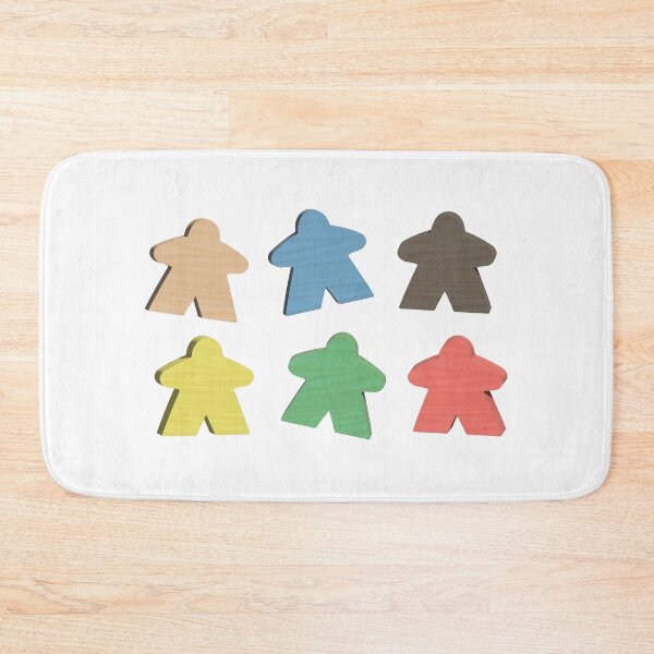 Item preview, Meeple 3D Wood Game Piece Figures in Red, Blue, Natural, Green, Yellow, and Black designed and sold by Zab Butler Design.