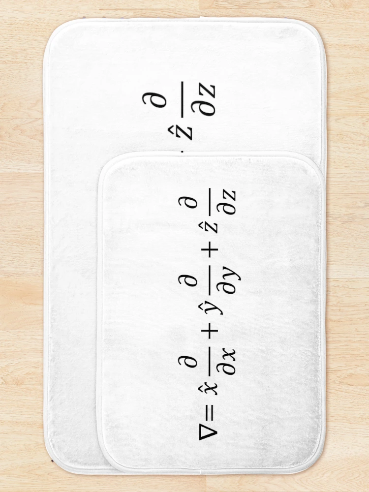 Thumbnail 5 of 6, Bath Mat, Nabla Operator Definition - Math And Calculus Basics designed and sold by ScienceCorner.