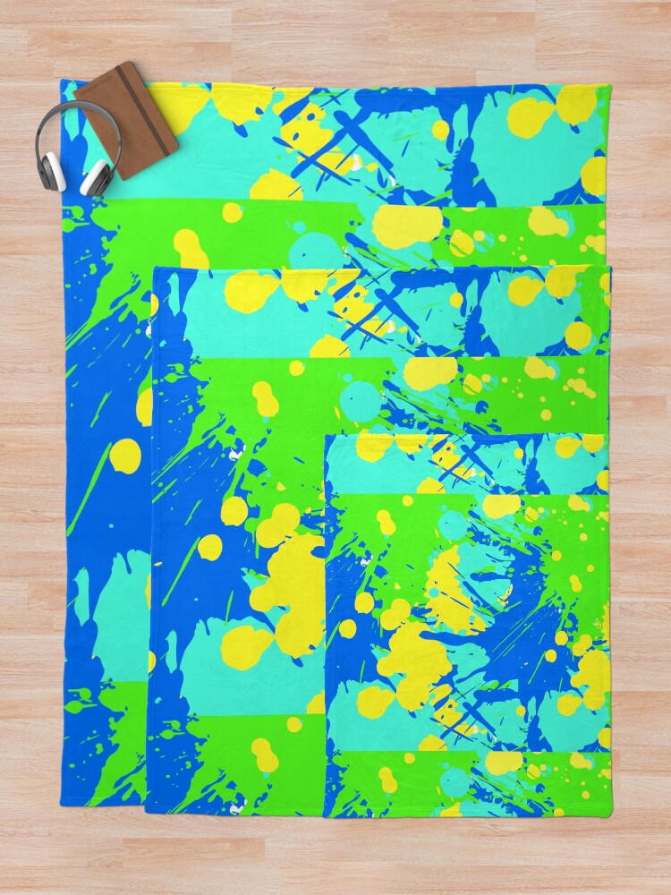 Thumbnail 5 of 6, Throw Blanket, Color Combination Pattern designed and sold by TowTees.