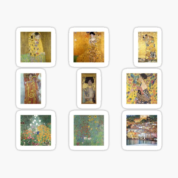 Item preview, Klimt Paintings Sticker Pack designed and sold by maniacfitness.