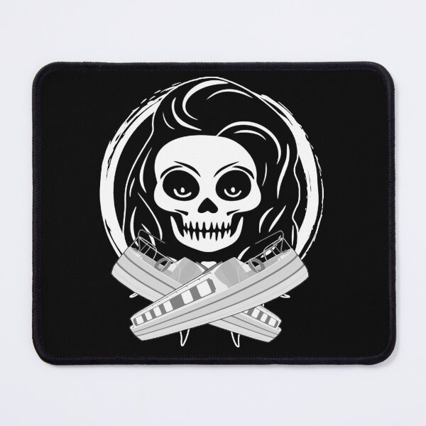 Item preview, Roving Trader Female Skull and Crossed Narrowboats White Logo designed and sold by Nuletto.