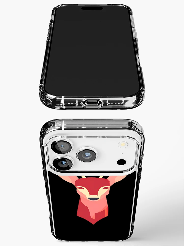 Thumbnail 3 of 5, iPhone Case, Red Poly Deer Sticker Design designed and sold by Litheon.