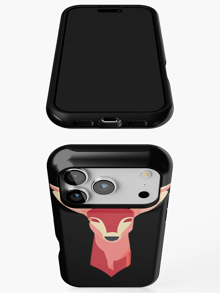 Thumbnail 3 of 4, iPhone Case, Red Poly Deer Sticker Design designed and sold by Litheon.