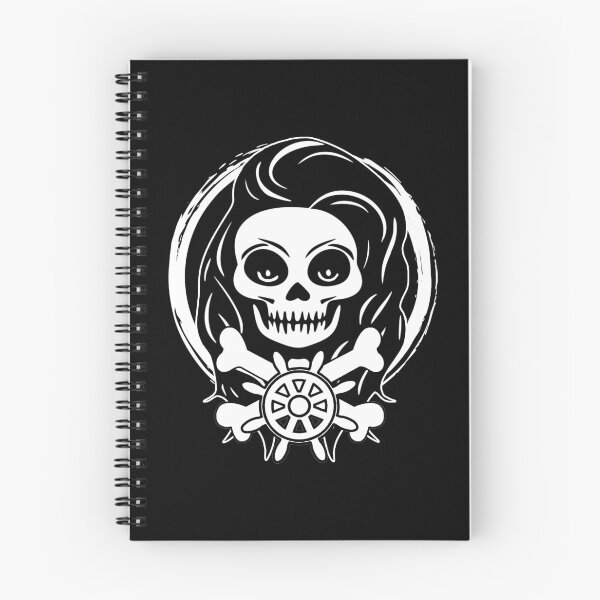 Item preview, Skipper Female Skull and Ship Steering Wheel White Logo designed and sold by Nuletto.