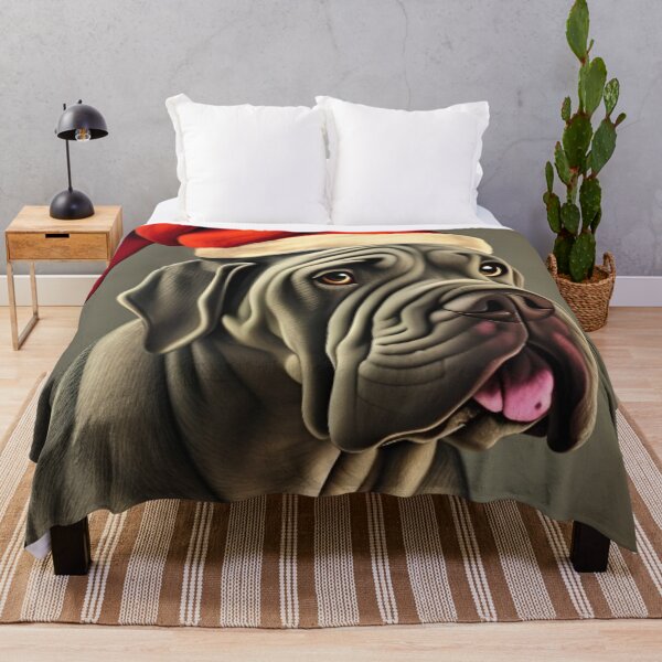 Item preview,  Christmas Neapolitan Mastiff Wearing A Santa Hat designed and sold by ZenEverAI.