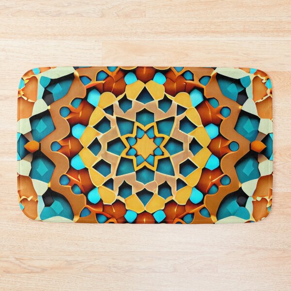 Item preview, Complex Dazzling Semi Abstract Moroccan Pattern Digital Painting designed and sold by CodeAndColors.