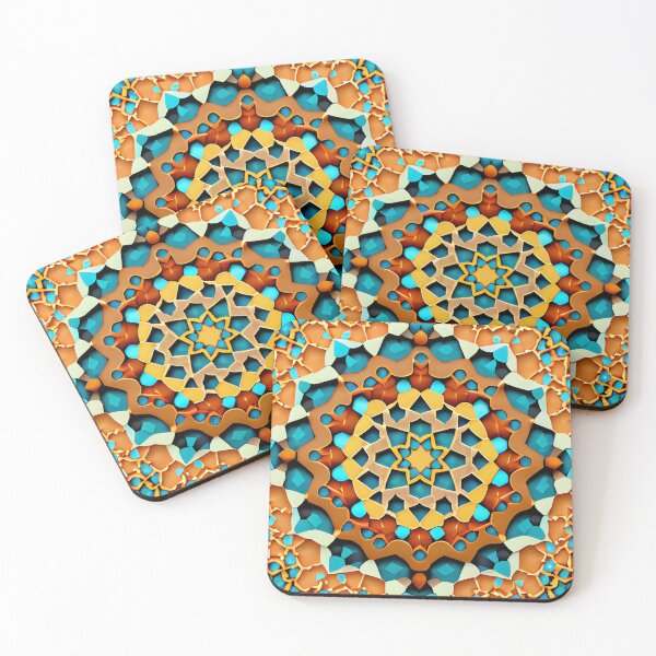 Item preview, Complex Dazzling Semi Abstract Moroccan Pattern Digital Painting designed and sold by CodeAndColors.