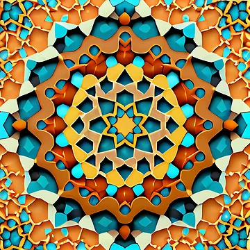 Vorschaubild zum Design Complex Dazzling Semi Abstract Moroccan Pattern Digital Painting von CodeAndColors