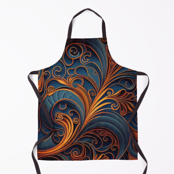 Aperçu de l'œuvre Artistic Flowing New Traditional Pattern Digital Painting créée et vendue par CodeAndColors.