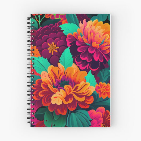 Item preview, Vibrant Bold Floral Pattern Digital Painting designed and sold by CodeAndColors.