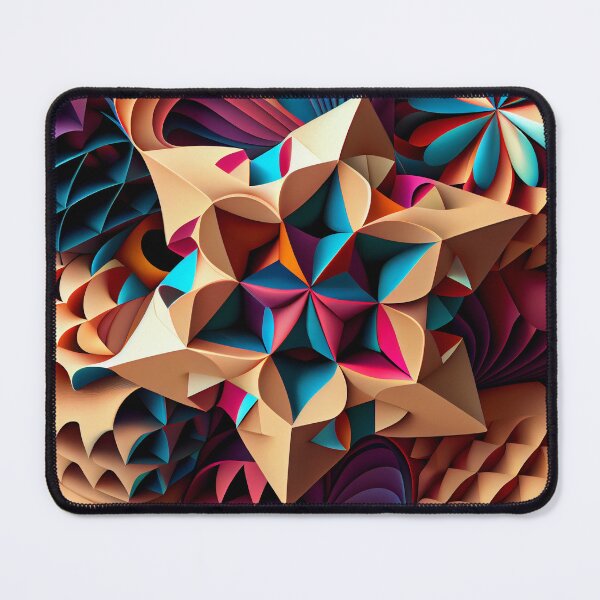 Item preview, Three Dimensional Colorful Maximalist Pattern Digital Painting designed and sold by CodeAndColors.