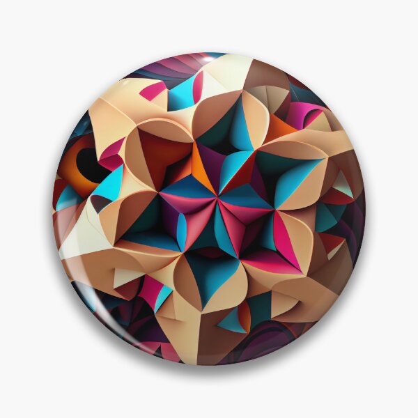 Item preview, Three Dimensional Colorful Maximalist Pattern Digital Painting designed and sold by CodeAndColors.