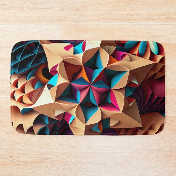Item preview, Three Dimensional Colorful Maximalist Pattern Digital Painting designed and sold by CodeAndColors.