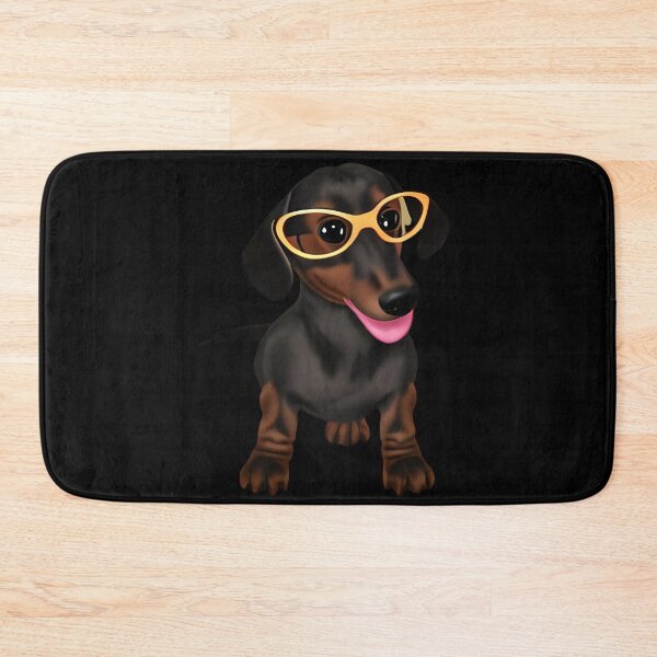 Item preview, Funny mini dachshund puppy with glasses designed and sold by The Love Quill.