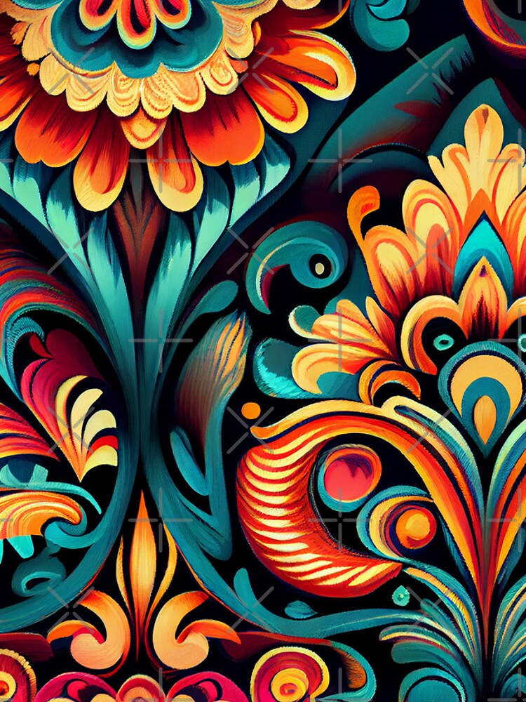 Imagen 4 de 4, Funda de iPhone con la obra Vibrant Brilliant Western Pattern Digital Painting, diseñada y vendida por CodeAndColors.