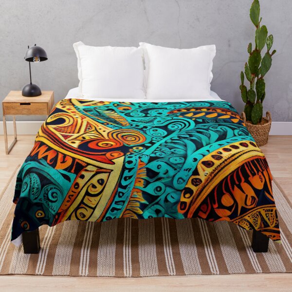 Item preview, Thick Dazzling Pacific Islander Pattern Digital Painting designed and sold by CodeAndColors.