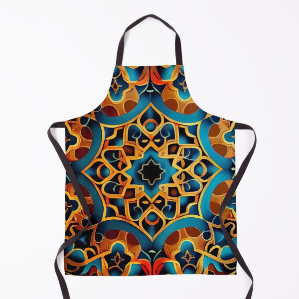 Item preview, Complex Dazzling Semi Abstract Moroccan Pattern Digital Painting designed and sold by CodeAndColors.