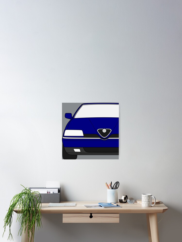 Imagen 2 de 3, Póster con la obra Alfa Romeo 164 blue color, diseñada y vendida por EdimDesign.