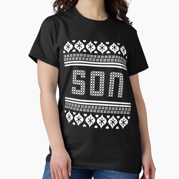Item preview, Ugly Sweater Son T-Shirt Funny Christmas Party Gift Men's Tee designed and sold by larspat.