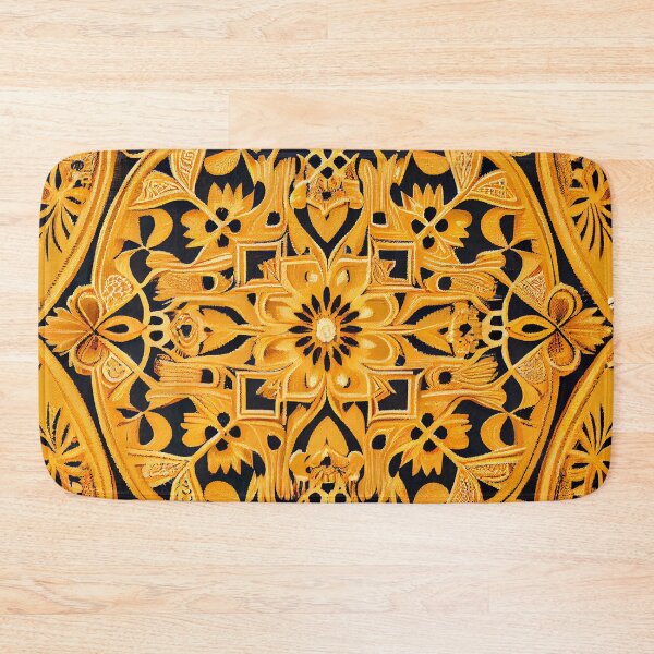 Item preview, Yellow Traditional Pattern Digital Painting designed and sold by CodeAndColors.