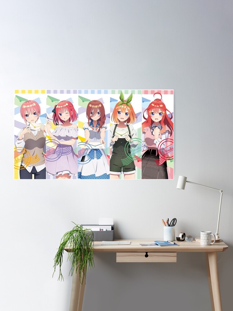 Anime Poster The Quintessential Quintuplets 5-toubun No Hanayome Canvas Art  Poster and Wall Art Picture Print Modern Family Bedroom Decor Posters