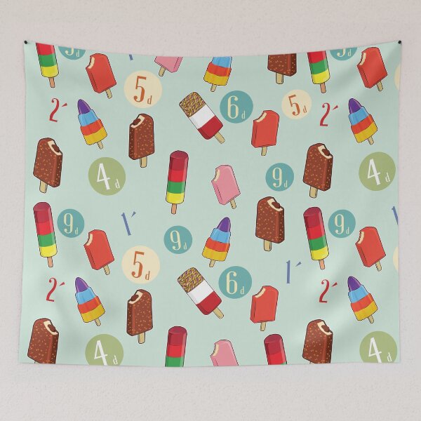 Artikelvorschau, Retro Eis Lolly Summer Design Mintgrün entworfen und verkauft von Frankie@ BritishMadeGifts.