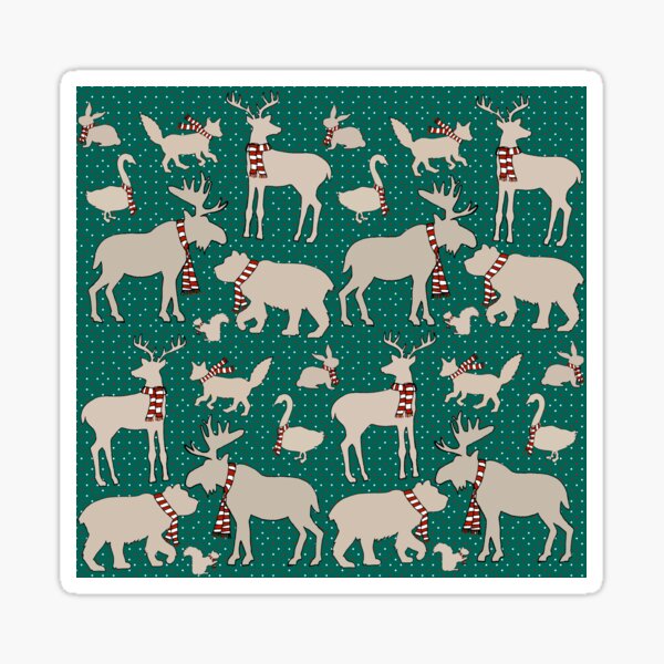 Cozy Woodland Creatures Sticker