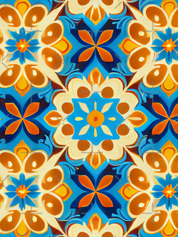 Aperçu 4 sur 4. Coque iPhone avec l'œuvre Flat Coarse Traditional Pattern Digital Painting créée et vendue par CodeAndColors.
