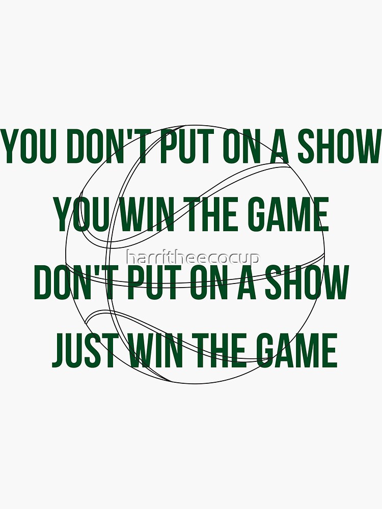 "Don't put on a show Last chance U Basketball" Sticker for Sale by