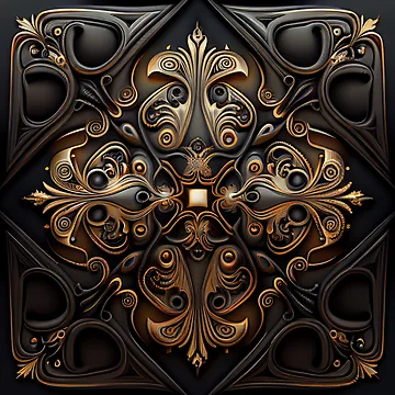 Vorschaubild zum Design Dark Three Dimensional Brilliant European Pattern Digital Painting von CodeAndColors