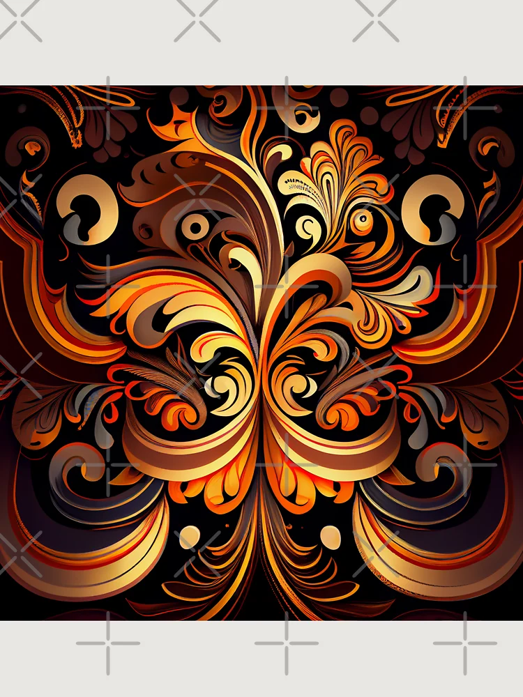 Thumbnail 6 von 6, Premium Oversized Pullover, Artistic Flowing New Traditional Pattern Digital Painting designt und verkauft von CodeAndColors.