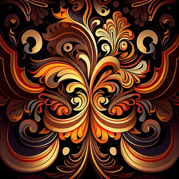Vorschaubild zum Design Artistic Flowing New Traditional Pattern Digital Painting von CodeAndColors