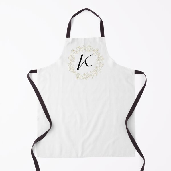 Item preview, Monogram K In  A  Gold Wreath Of Wildflowers designed and sold by Tasha-design.