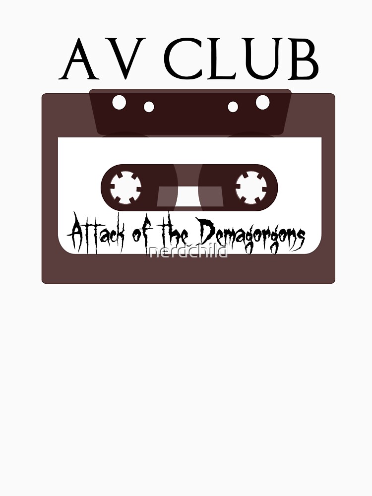 Disover Audio Visual AV Club Demogorgon Mix Tape Cassette | Essential T-Shirt 