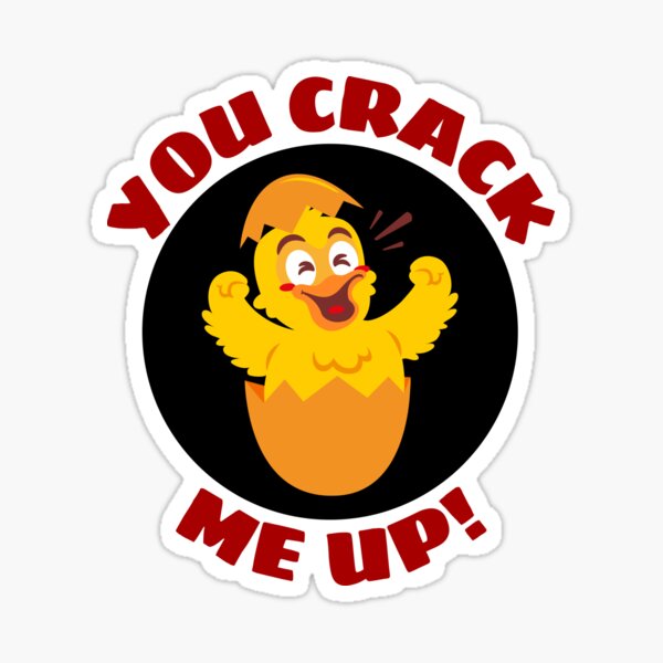 you-crack-me-up-egg-pun-sticker-for-sale-by-allthingspunny-redbubble