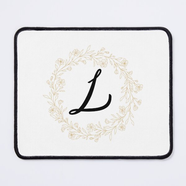 Item preview, Monogram L In  A  Gold Wreath Of Wildflowers designed and sold by Tasha-design.