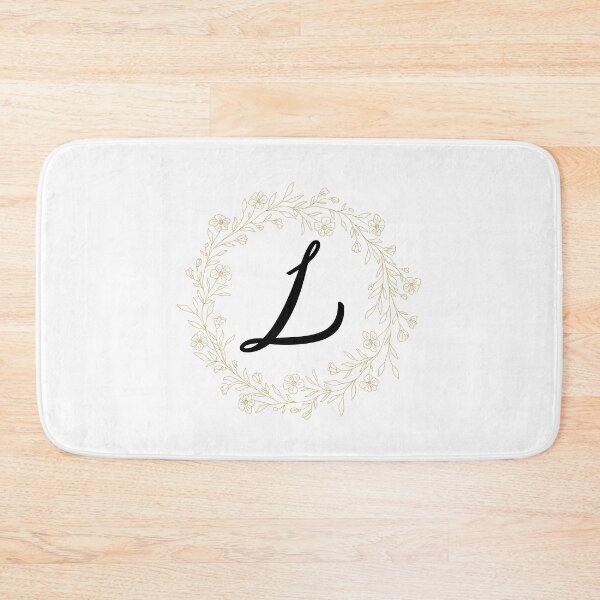 Item preview, Monogram L In  A  Gold Wreath Of Wildflowers designed and sold by Tasha-design.