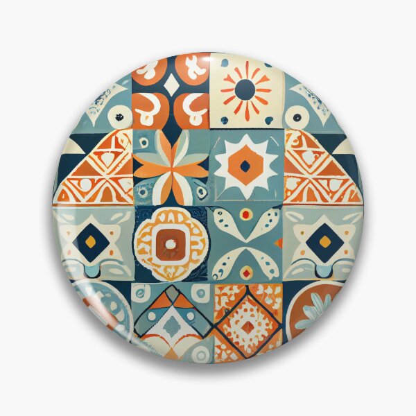 Artikelvorschau, Mosiac Cute Detailed Scandinavian Pattern Digital Painting entworfen und verkauft von CodeAndColors.