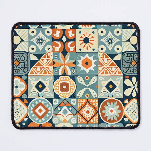Item preview, Mosiac Cute Detailed Scandinavian Pattern Digital Painting designed and sold by CodeAndColors.