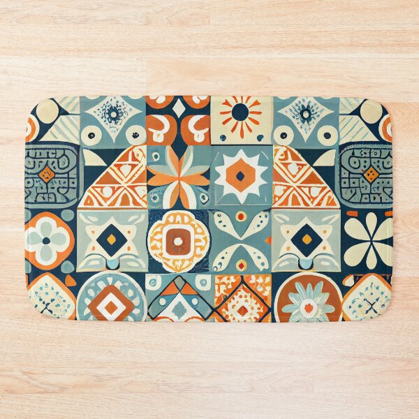 Item preview, Mosiac Cute Detailed Scandinavian Pattern Digital Painting designed and sold by CodeAndColors.