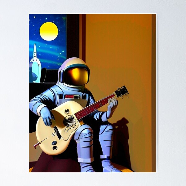 Item preview, Astronaut playing guitar designed and sold by Neo-Expression.