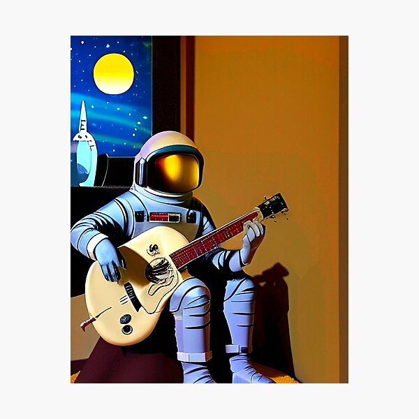 Item preview, Astronaut playing guitar designed and sold by Neo-Expression.