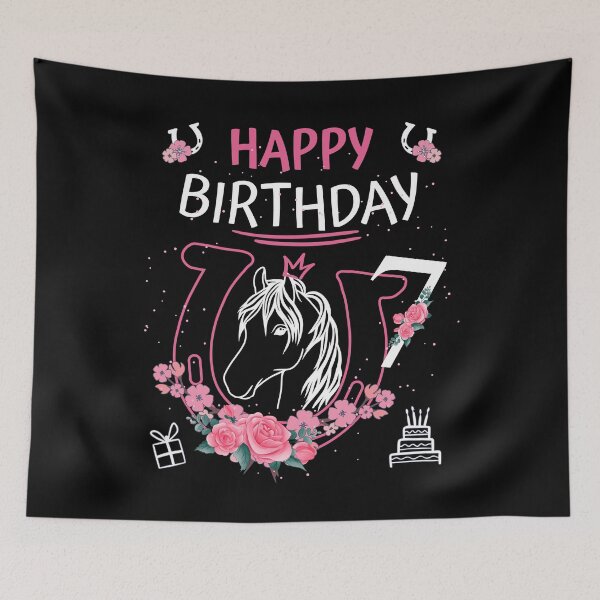 Item preview, Horse Birthday - Girls Horseback Riding Horseshoes designed and sold by Shirt-Designs.