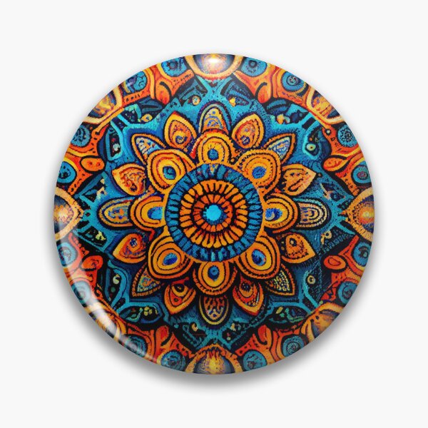 Item preview, Mosiac Explosive Bohemian Pattern Digital Painting designed and sold by CodeAndColors.