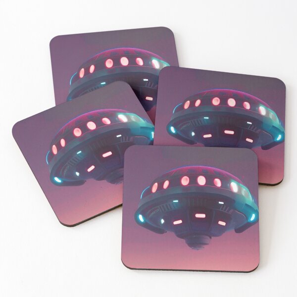 Item preview, Cool UFO art. Colorful vibrant alien art. designed and sold by Neo-Expression.
